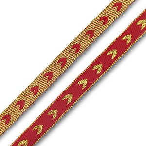 Tekstlint heart Bright red-gold