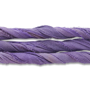 Sari linten van zijde Purple
