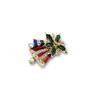 Broches christmas bells Gold-red-green-blue