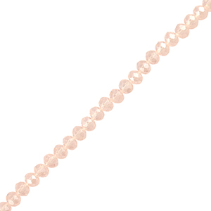 Facet kralen top quality disc 8x6mm Light pink
