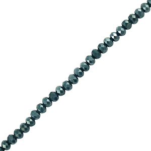Facet kralen top quality disc 6x4mm Dark green