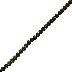Facet kralen top quality disc 4x3mm Black