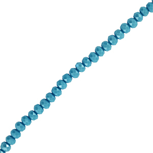Facet kralen top quality disc 4x3mm Blue