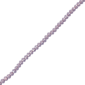 Facet kralen top quality disc 4x3mm Dark lavender grey