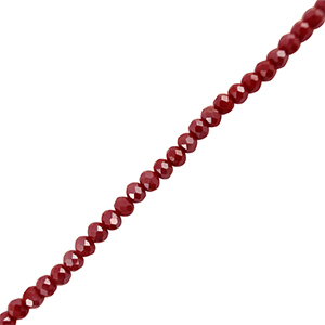 Facet kralen top quality disc 4x3mm Dark red