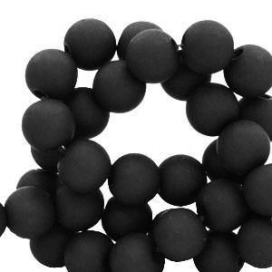 8 mm kralen van acryl Black