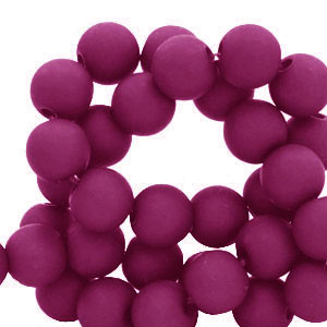 6 mm kralen van acryl Berry wine red