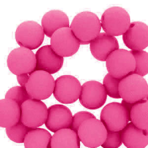 6 mm kralen van acryl Fuchsia