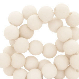 6 mm kralen van acryl Off white