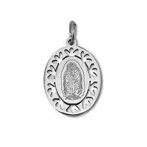 Hangers van Stainless steel Roestvrij staal (RVS) oval religious Silver