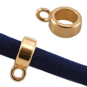 Metaal DQ ring met oog 8mm Goud (nikkelvrij)