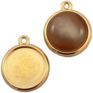 Settings DQ metaal voor 20mm cabochon Goud (nikkelvrij)
