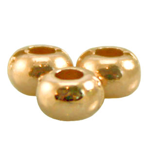 Kraal van DQ metaal 5x3mm Goud (nikkelvrij)