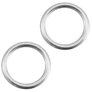 Dichte ring DQ metaal 13.5mm Antiek zilver (nikkelvrij)