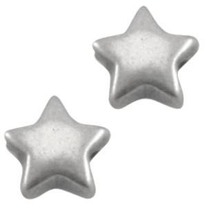 Ster DQ metaal 6mm Antiek zilver (nikkelvrij)