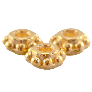 Tube ring DQ metaal 5.5x3mm Goud (nikkelvrij)