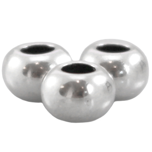 Kraal plat van DQ metaal 7x5mm Antiek zilver (nikkelvrij)