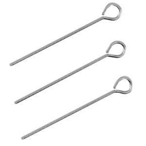DQ metalen kettelstift 25mm Antiek zilver (nikkelvrij)