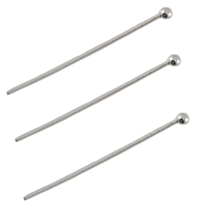 DQ metalen nietstift met bolletje 25mm Antiek zilver (nikkelvrij)