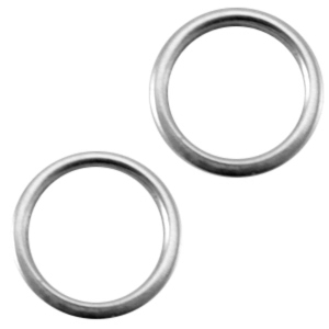DQ metalen dichte ring 8x1.5mm Antiek zilver (nikkelvrij)