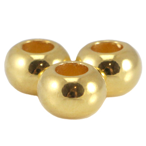 DQ metalen kraal 8mm Goud (nikkelvrij)