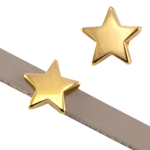 DQ metaal schuiver ster &Oslash;5.2x2.2mm Goud (nikkelvrij)