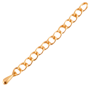 DQ metalen verlengketting Ros&eacute; goud (nikkelvrij)