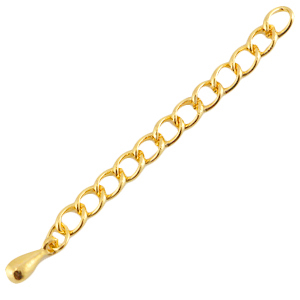 DQ metalen verlengketting Goud (nikkelvrij)