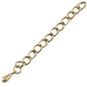 DQ metalen verlengketting Antiek brons (nikkelvrij)