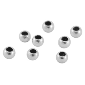 DQ metalen knijpkraal 3mm Antiek zilver (nikkelvrij)