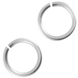 DQ metalen buigring 6.5mm Antiek zilver (nikkelvrij)