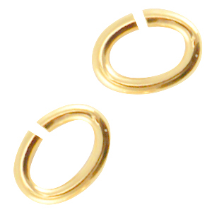 DQ metalen buigring ovaal Goud (nikkelvrij)