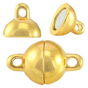 DQ metalen magneetslot 8mm ball Goud (nikkelvrij)