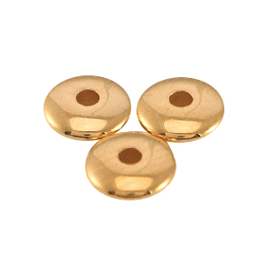 DQ metaal disc kraal 4x1.5mm Ros&eacute; goud (nikkelvrij)