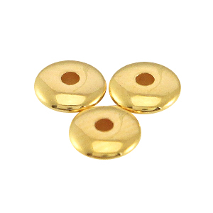 DQ metaal disc kraal 4x1.5mm Goud (nikkelvrij)