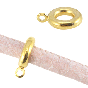 DQ metaal ring met oog &Oslash;5mm Goud (nikkelvrij)