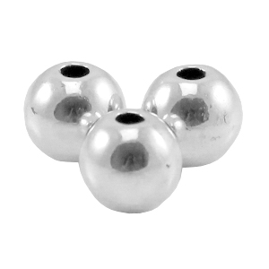 DQ metalen kraal 6mm Antiek zilver (nikkelvrij)