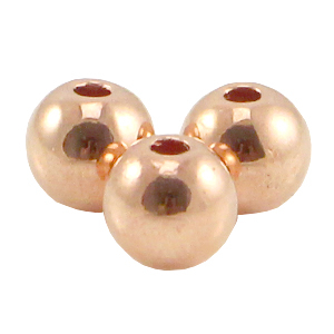 DQ metalen kraal 3mm Ros&eacute; goud (nikkelvrij)