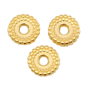 DQ metaal kralen disc 8mm deco Goud (nikkelvrij)