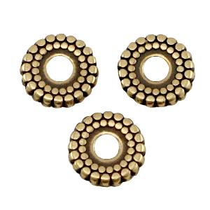 DQ metaal kralen disc 8mm deco Antiek brons (nikkelvrij)