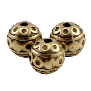 DQ metaal kralen 8mm deco Antiek brons (nikkelvrij)