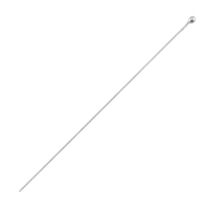 DQ metaal nietstift met bolletje 50mm Antiek zilver (nikkelvrij)