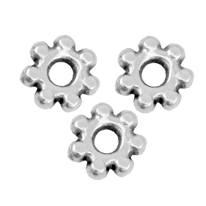 DQ metalen kralen spacer Bali ring 4.8mm Antiek zilver (nikkelvrij)