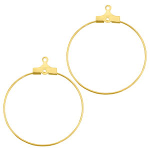 Metaal onderdelen DQ creolen oorring hangers 30m Goud (nikkelvrij)