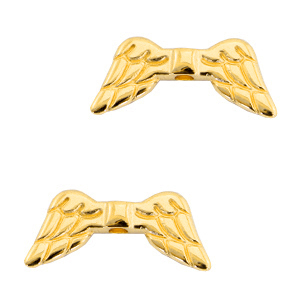 Metaal kralen DQ angel wings Goud (nikkelvrij)