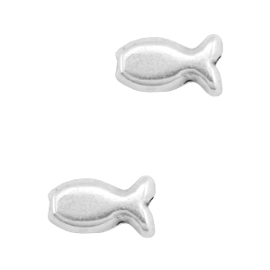 Metaal kralen DQ vis Antiek zilver (nikkelvrij)