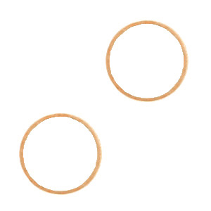 Metaal bedels DQ tussenstuk cirkel 14mm Ros&eacute; goud (nikkelvrij)