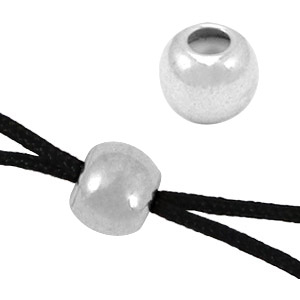 Bead stopper DQ metaal 6mm Antiek zilver (nikkelvrij)