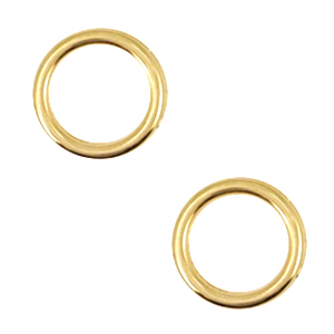 Metaal bedels DQ cirkel 12mm Goud (nikkelvrij)