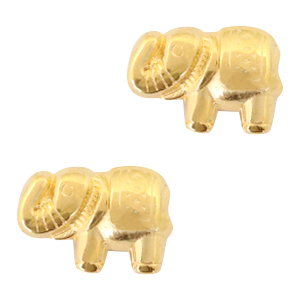 Metaal kralen DQ olifant Goud (nikkelvrij)